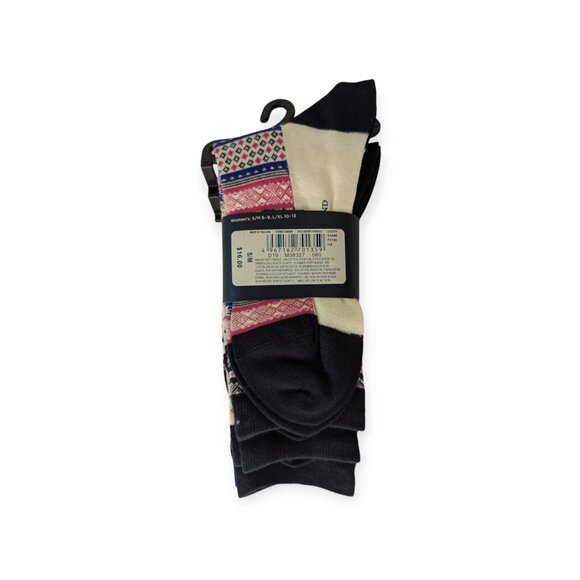 NWT Land's End Seamless Toe Crew Socks 3 Pairs Flat Toe Seams Small/Medium - Picture 4 of 6